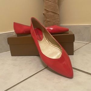 audrey brooke cici red patent leather flats